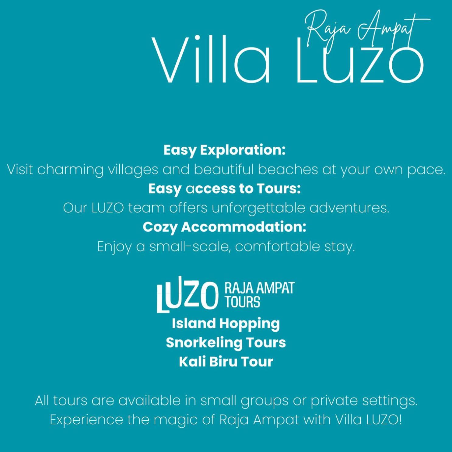 Villa Luzo & Tours Saonek Exterior foto